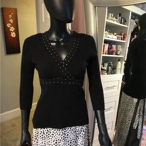 Black sweater with gold detail medium